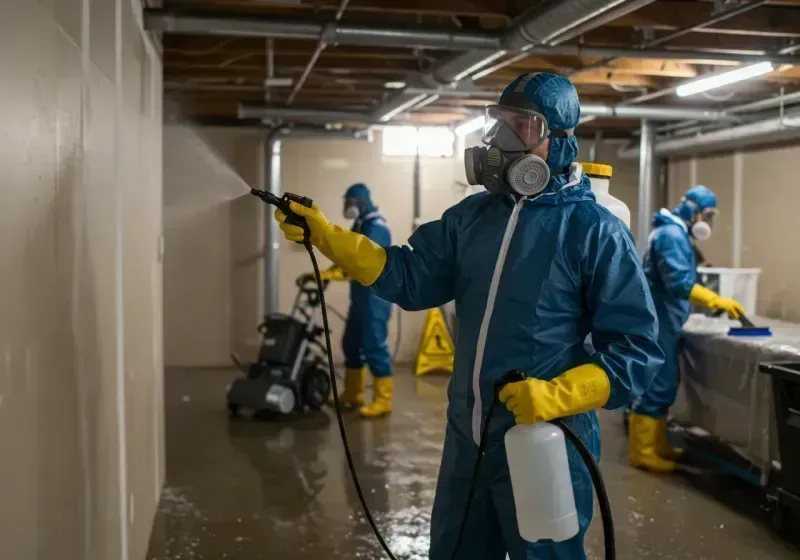 Basement Sanitization and Antimicrobial Treatment process in Luther, OK