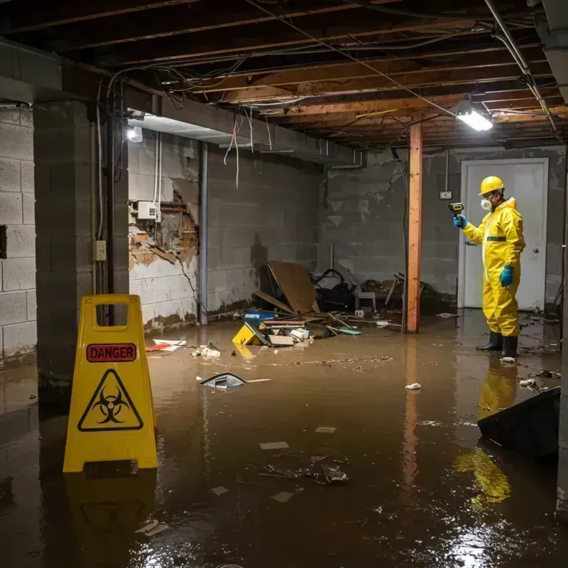 Flooded Basement Electrical Hazard in Luther, OK Property